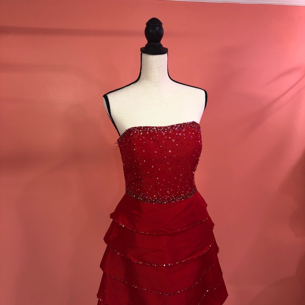Red Rhinestone Dress - Picture 2 of 2